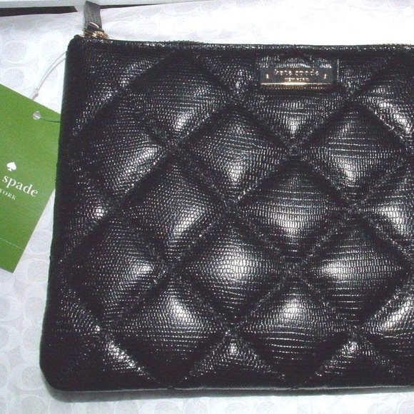 KATE SPADE BLACK QUILTED LITTLE GIA BAG NWT - Picture 3 of 5
